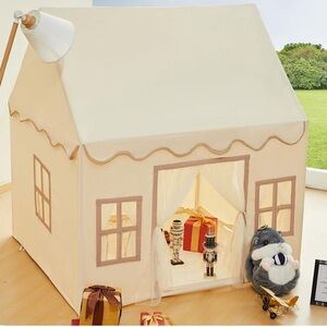 Kids Playhouse Tent w Padded Mat & Star Lights & Bag NEW